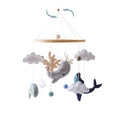 EERKEOD Baby Crib Mobile Ocean Nursery Mobile for Boys Girls Handmade Felt Mobile for Crib Nursery Decor for Infant Bedroom Hanging Baby Mobile for Bassinet Newborn Baby Gift（Whales）