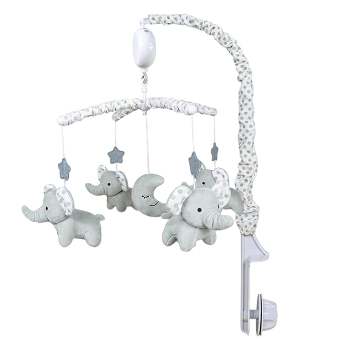 Crib Mobile Girls | Rotating Musical Mobile with Plush Animals | Wind-Up Nursery Decor for Crib Or Cradle, Soft Hanging & Girls with Gentle Music Box