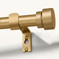 Modern Gold Curtain Rods for Windows 28 to 48 Inches Adjustable Length Heavy Duty 1" Diameter Window Curtain Rod with Decorative Finials for Outdoor Bedroom Kitchen Living Room
