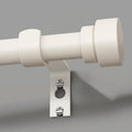 Modern White Curtain Rods for Windows 28 to 48 Inches Adjustable Length Heavy Duty 1" Diameter Window Curtain Rod with Decorative Finials for Outdoor Bedroom Kitchen Living Room