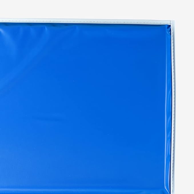 KinderMat, 1" Thick KinderMat, 4-Section Rest Mat, 45" x 19" x 1", Red/Blue with Grey Binding, Great for School, Daycare, Travel, and Home, Made in The USA