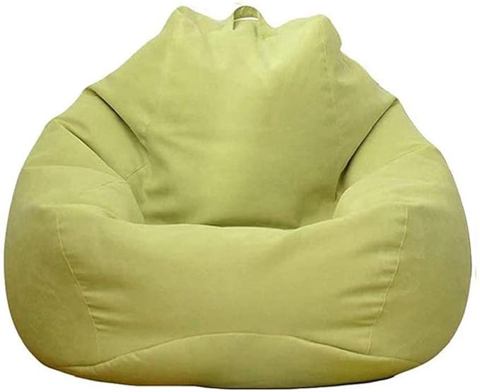 Stuffed Animal Storage Bean Bag Cover (No Filler) Extra Soft Beanbag Seat Chair Covers-Cotton Linen Memory Foam Beanbag Replacement Cover for Adults Children without Filling