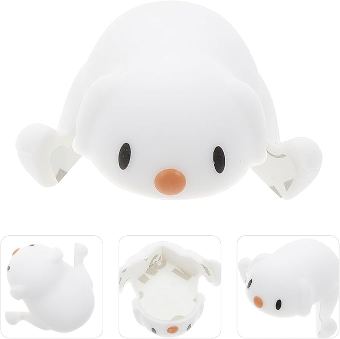 4pcs Safety Corner Protectors with Adorable Puppy Design Scratch-Resistant Silicone Furniture Guards for Table Edge Proofing White Cushions for Home and Nursery