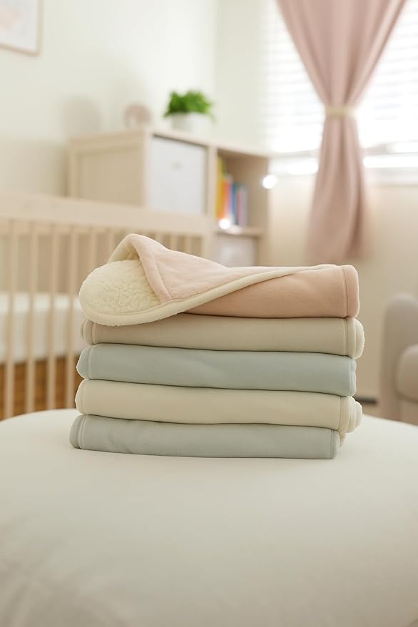 Ultra Plush 30x40 Super Soft Sherpa Baby Blanket, Durable, Machine Washable, Gentle on Baby's Skin - Ideal Baby Blankets for Boys & Girls, (Cloud Blue)