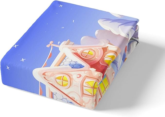 Feelyou Xmas Christmas Comforter Cover Set Christmas House Duvet Cover for Kids Boys Girls Bedroom Bed Decor Christmas Bedding Set Queen Size Soft Bedspread Cover,No Comforter