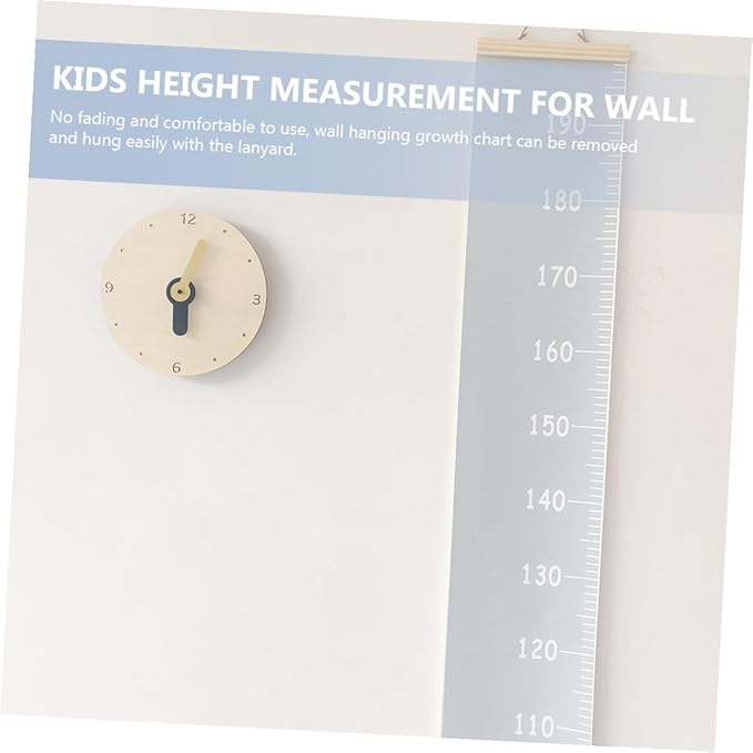 Growth Chart Wall Hanging Height Measurement Ruler for Boys Removable Canvas Wall Decor with Printing Nordic Style for Kindergarten