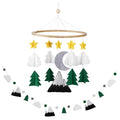 Sorrel + Fern Starry Woodland Night Mobile w/ Garland - Nursery Decoration for Boys & Girls