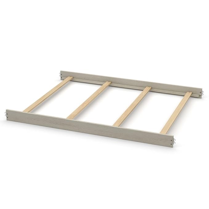 Full-Size Conversion Kit Bed Rails for Evolur Cribs - Solid Wood Crib Convertible Kit to Kids Bed - Transitional Style Rails & Easy-to-Install Child Essentials for Safety (Porcini)