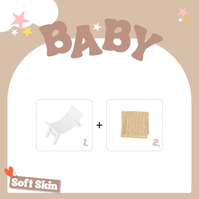 Kate Newborn Photography Props for Baby Wooden Photo Props Set for Photo Studio Photoshoot Newborn Props for Photography with Stretch Wrap