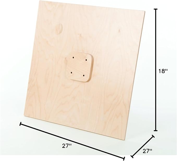 Fun Builder® #1 Rated American-Made 4 Color Lego® Compatible Wood Table with Built-in Storage(Patent)-NO Tools-Only 5 Minute Assembly(Patent)-Built to Last Generations!-27"x27"-Ages 5 & UP