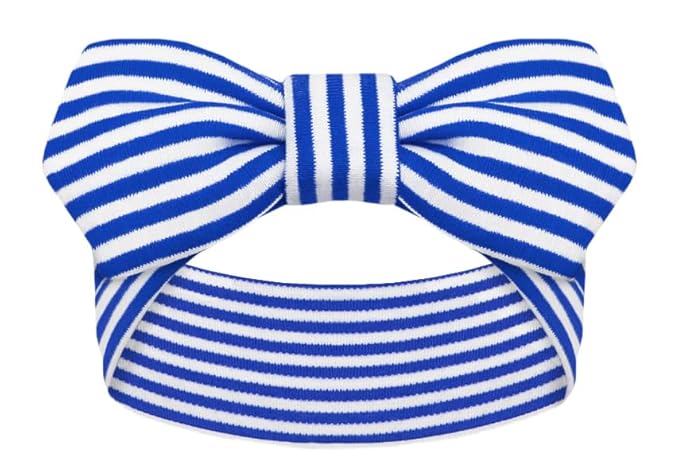 Creative Knitwear Southern Arkansas Muleriders Infant Girls Royal/White Striped Hair Knot Headband Embroidered Logo - Size Newborn - 4T