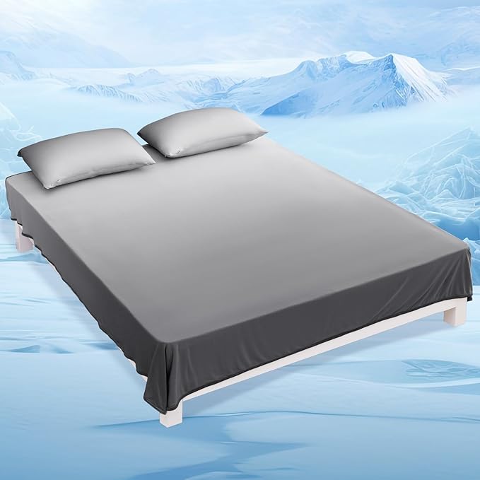 LUXEAR Gradient Cooling Blanket, Double-Sided Q-Max>0.5 Arc-Chill Summer Cold Blanket for Bed Sofa Chair Travel, Absords Heat to Keep Body Cool for Hot Sleeper & Night Sweats Adult Kids- Grey- 79"x86"