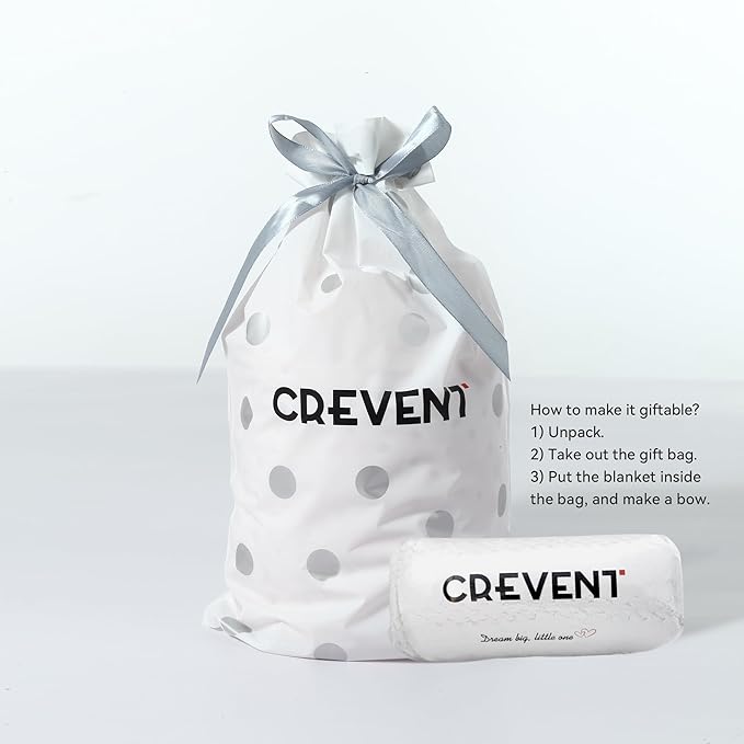 CREVENT Minky Baby Blanket for Girls - Soft Plush Receiving Blanket for Newborns - 30x40 Inches (Unicorn)