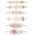 6pcs Baby Headbands Nweborn Flower Hair Bows for Girls-Infant Elastic Hair Band Bows Wraps Baby Headband Hair Accessories Gifts for Toddles