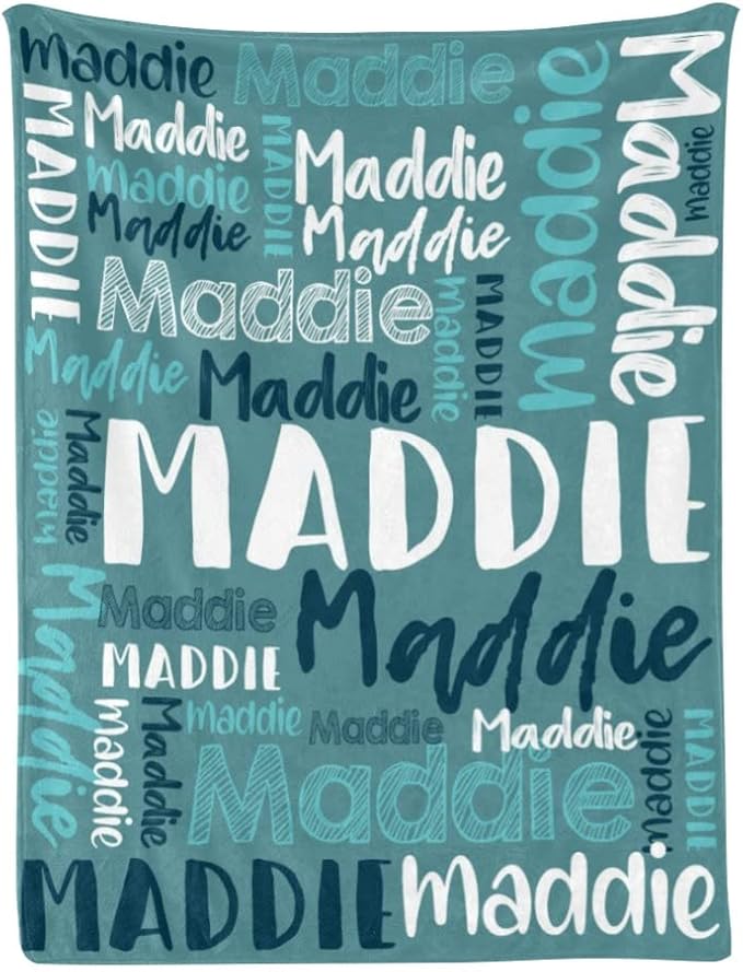 Dr.TOUGH Personalized Blankets with Name Customized Baby Blankets for Girls Boys Adults Monogrammed Blankets and Throws Christmas Birthday Mothers Fathers Valentines Day Gift (Blue Bird,50''×60'')