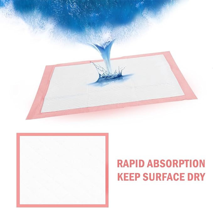 Rocinha Disposable Changing Pads for Baby 24 Inches x 17 Inches Disposable Underpads Waterproof Diaper Changing Pad Breathable Underpads Bed Table Protector Mat Changing Pad Liner