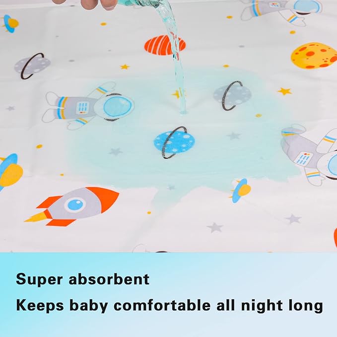 Baby Changing Pad Changing Table Pads Waterproof Large Size 37.5x27.5 Inch Portable Diaper Changing mat Liners Reusable Washable Mattress Protector for Girls & Boys 2 Pack