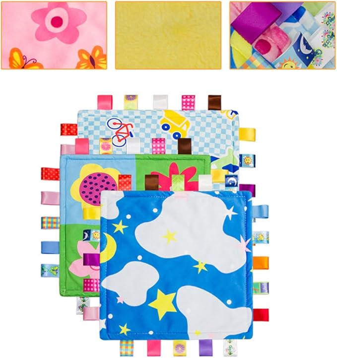 Colorful Baby Security Blanket Soft Touch Plush No Damage to The Baby Skin Sleep Helper,Appease Towel for Kids Toddlers