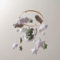 Baby Crib Mobile - Sleeping Bear Mobile for Crib, Felt Cloud Stars Nursery for Boys and Girls, Baby Nursery Hanging Decor (A)
