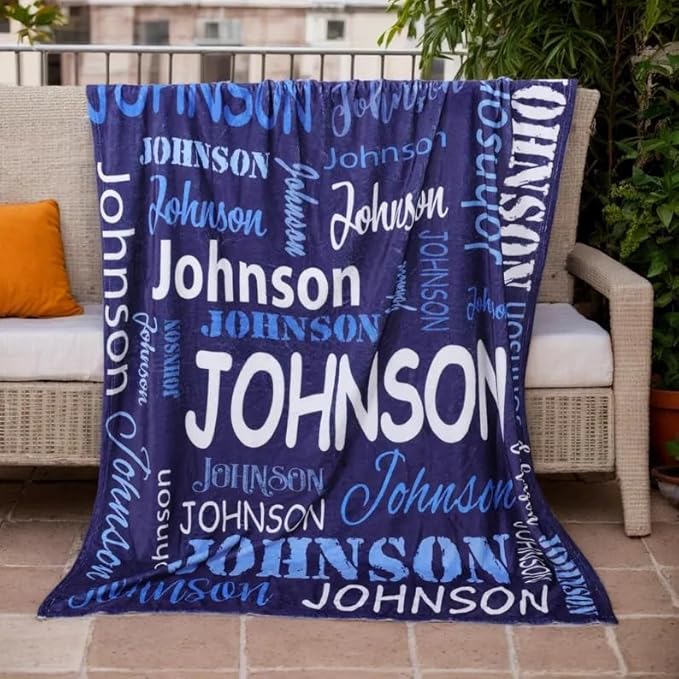 Ships Next Day, Personalized Blanket for Teen Boys Girls, Custom Blanket with Name Customized Flannel Throw Christmas Birthday Blanket Gifts for Kids or Adult