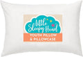 Little Sleepy Head Youth Pillow with Pillowcase 16x22, Soft Jumbo Toddler Pillow & Hypoallergenic Pillowcase - Best Kids Pillows for Sleeping, Perfect Kids Travel Pillow (White)