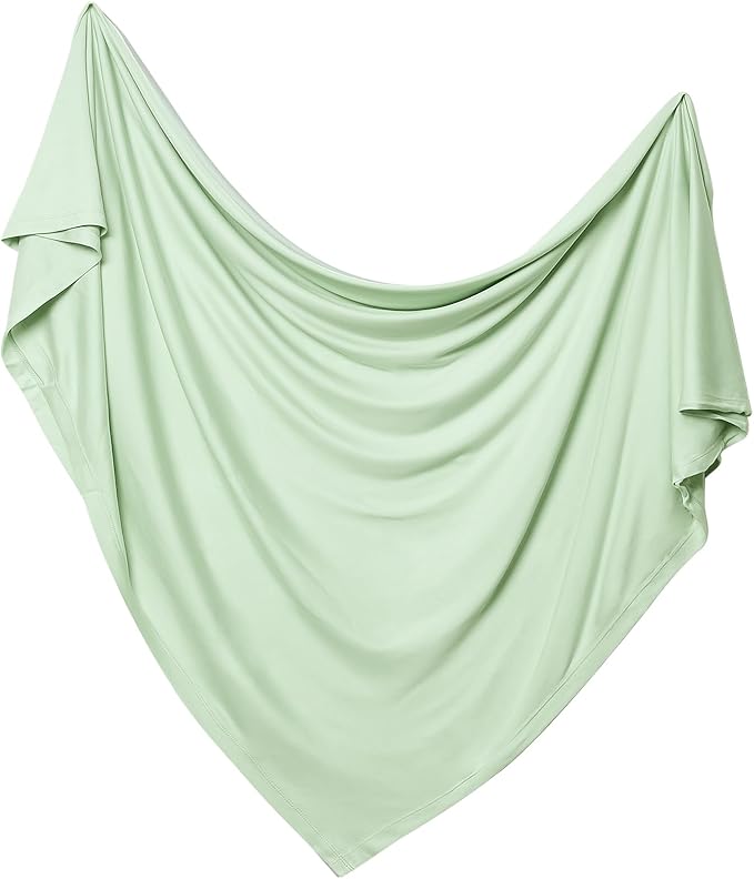 PurComfy Supersoft Swaddle Blanket, Premium Bamboo Viscose Baby swaddling Blankets for Newborns, Lightweight & Breathable Swaddle Blankets for Boys and Girls, 47” x 47”, Neutral Baby Essentials