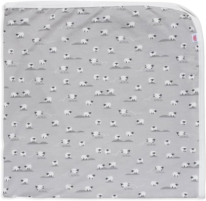 Magnetic Me Modal Soothing Swaddle Blanket | Silky Soft Modal Fabric | Baa Baa Baby Gray | One Size