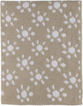 Living Textiles Chenille Knitted Blanket - Taupe Sun Flower