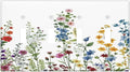 Light Switch Cover Colorful Wildflowers Plants Flowers on White Background 4 Gang Switch Plate Covers Quad Toggle Wall Plates Decorative Switchplate Electrical Faceplate for Home Decor