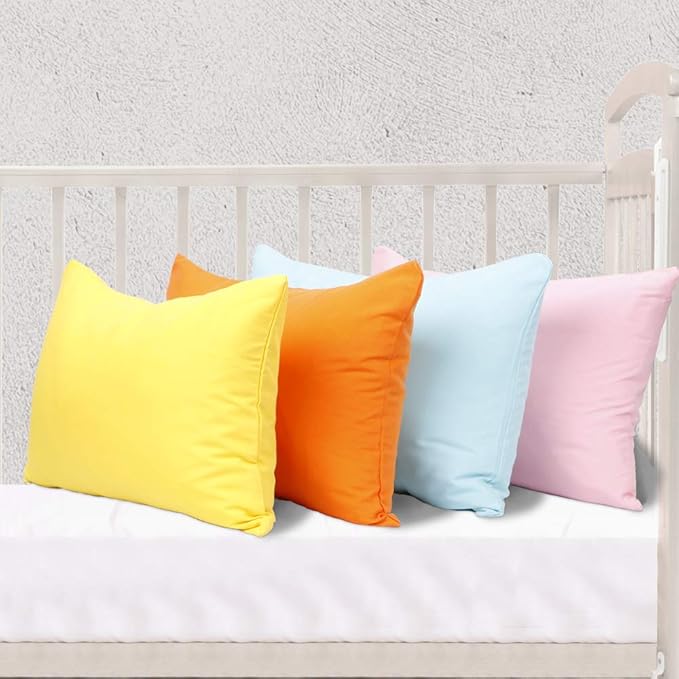 NTBAY Zippered Toddler Pillowcases Set of 2, 100% Brushed Microfiber 13x18 Pillowcases, Super Soft and Cozy Travel Kids Nursery Pillow Cases, 13x18 Inches, Pink