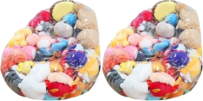 Clear Stuffed Animal Storage Bean Bag Chair Cover - Extra Large Stuffed Animal Storage Chair Waterproof & Easy-Clean Toy Organizer with Plastic Window (Cover Only, No Filler) (2Pcs)