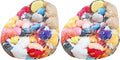 Clear Stuffed Animal Storage Bean Bag Chair Cover - Extra Large Stuffed Animal Storage Chair Waterproof & Easy-Clean Toy Organizer with Plastic Window (Cover Only, No Filler) (2Pcs)