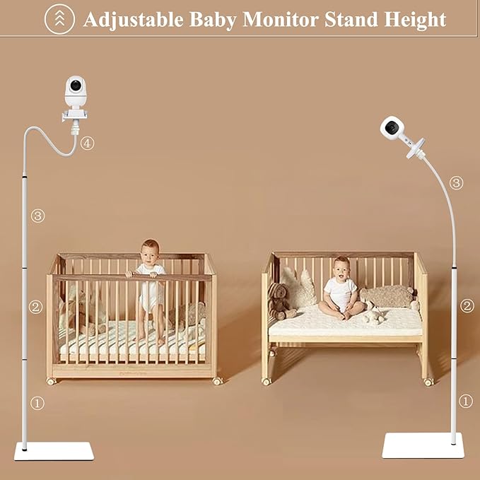 Baby Monitor Floor Stand Holder Mount Compactible for Nanit Pro & Flex Stand,Infant Optics DXR-8 Pro,VTech VM901/VM819/RM7764,Momcozy,HelloBaby,eufy E110,nooie IPC100,Motorola VM75/VM50G/VM44
