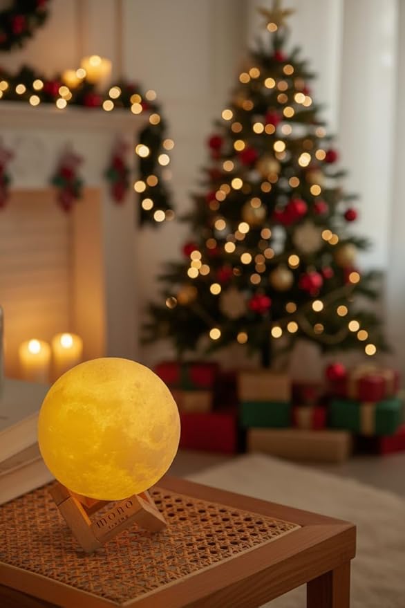 Moon Lamp, Moon Light, Moon Decorations, Cool Lamp, Moon Lamps for Adults, Decor for Boys, Thanksgiving, Christmas, 4.7 Inch, 16 Color Led