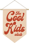 Playroom Wall Hanging Banner, Cool Kids Club Retro Pennant Flag, Boy Nursery Decor, Classroom Decor Baby Nursery Room Banner