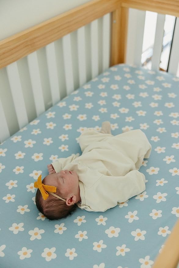 Premium Fitted Knit Crib Sheet/Toddler Sheet Della by Copper Pearl, CP-CRSH-0127-NSZ