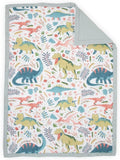 Little Unicorn Lofty Comforter Blanket | Super Soft & Breathable Muslin Fabric| Great for Play & Bedtime Blanket (Boho Dino)