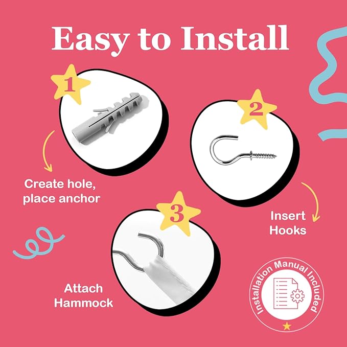 Lilly's Love Large Stuffed Animal Hammock | Corner Hanging Organizer, Toy Storage, Stuffed Animal Storage Net | Made from Quality Fishing Net, Holds 12lbs | 79"x63"x63" (Blue, 2 Pack)