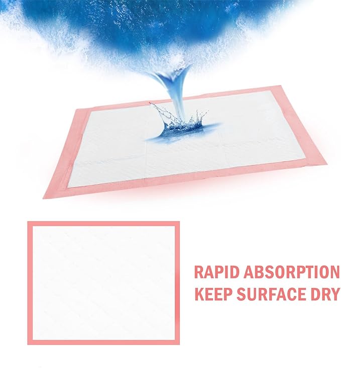 Rocinha Disposable Changing Pads for Baby 100 Pack Waterproof Diaper Changing Pad Cover Breathable Underpads Bed Table Protector Mat Baby Changing Pad Liner, 17 Inches x 13 Inches