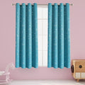 LORDTEX Dinosaur and Star Foil Print Blackout Curtains for Kids Room - Thermal Insulated Curtains Noise Reducing Window Drapes for Boys and Girls Bedroom, 52 x 63 Inch, Teal, Set of 2 Panels