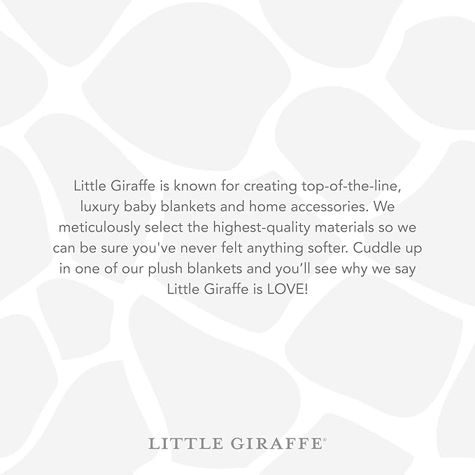 Little Giraffe Luxe Baby Blanket – 29x35” Satin Trim, Strand Silver | Ultra-Soft, Hypoallergenic Stroller & Nursery Blanket | Perfect for Newborns & Toddlers