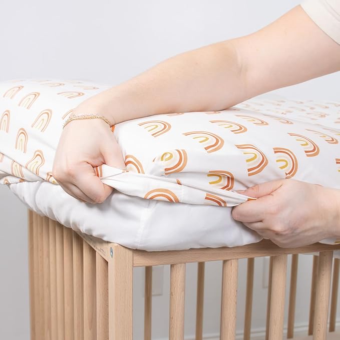 The Peanutshell 4-Pack Fitted Crib Sheet Set - Super Soft & Breathable Baby Girl or Boy Crib Sheets, Nursery Decor, Fit for Standard Mattress Cover- Boho