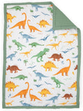 Little Unicorn Lofty Comforter Blanket | Super Soft & Breathable Muslin Fabric| Great for Play & Bedtime Blanket (Dino Names)