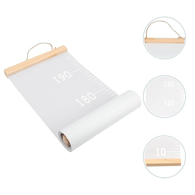 Height Growth Chart Ruler for Boys and Hanging Canvas Measurement Ruler for Home School Nursery Easy Storage Growth Record Tracking