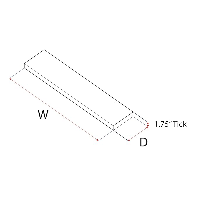URBANDI, Rustic Floating Shelves, Set of 2, Hidden Bracket, Solid Wood, Heavy Duty, Wall Mounted Shelves, (Dark Brown, 36Wx10D)