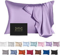 Mulberry Silk Pillowcase for Hair and Skin,Queen Size Cooling Silk Pillow Case with Hidden Zipper,Allergen Proof Dual Sides Soft Breathable Smooth Silk Pillow Cover for Women(Queen,Violet)