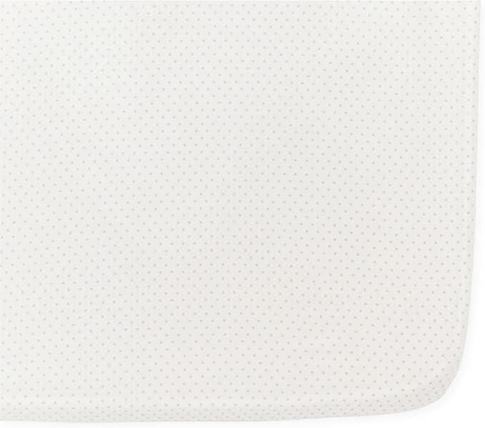 Pehr Crib Sheet, Pin Dot Pebble | Breathable Brushed Organic Cotton for Soft Sleep | Snug Fit | Reusable Fabric Bag Packaging | Standard Crib Mattresses up to 52”L x 28”W x 8”H