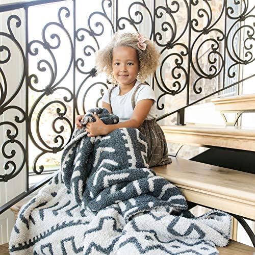 SARANONI Luxury Throw Blanket | Ultra Soft Double Layer Plush Decorative Comfy Blankets for Couch or Bed | Mudcloth - X-Large 60” x 80”