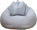 Stuffed Animal Storage Bean Bag Cover (No Filler) Extra Soft Beanbag Seat Chair Covers-Cotton Linen Memory Foam Beanbag Replacement Cover for Adults Children without Filling