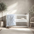 Continental Bedding Toddler Comforter, Microfiber Duvet Insert, Sleep Blanket with Cotton Shell, Fits Standard Crib, Toddler Bed, 39x47 Inches, White